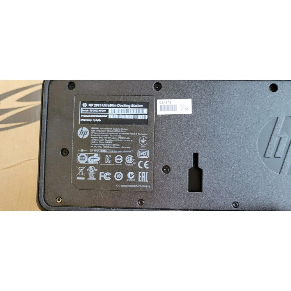 hp 2013 UltraSlim Docking Charging Station Black Serial 5CG527XFGW